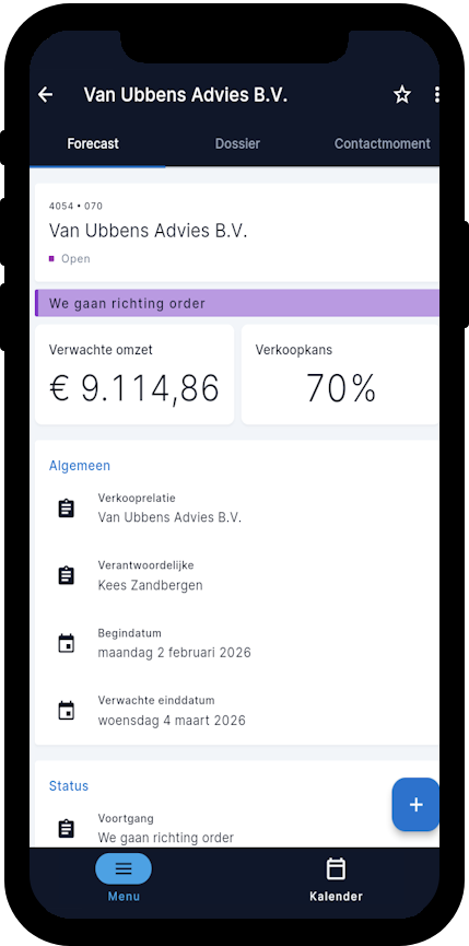 Forecast via AFAS Pocket